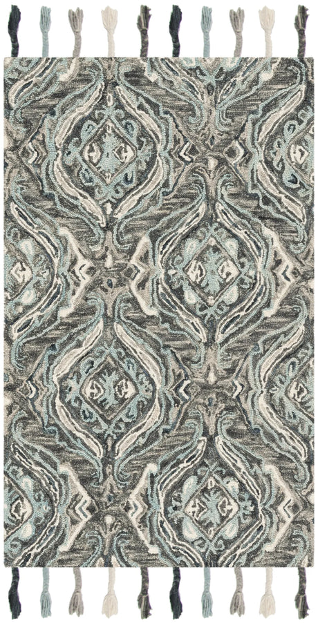 Safavieh Suzani 3'-0" x 5'-0" Rug in Grey / Light Blue