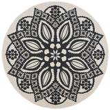 Safavieh Courtyard 6'-7" x 6'-7" Rug in Beige / Black