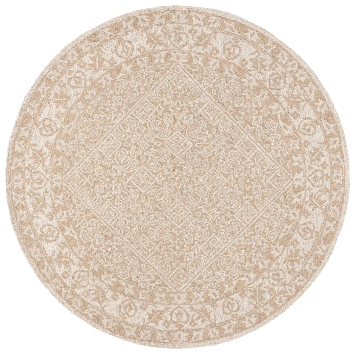 Safavieh Dip Dye 7'-0" x 7'-0" Rug in Beige / Ivory