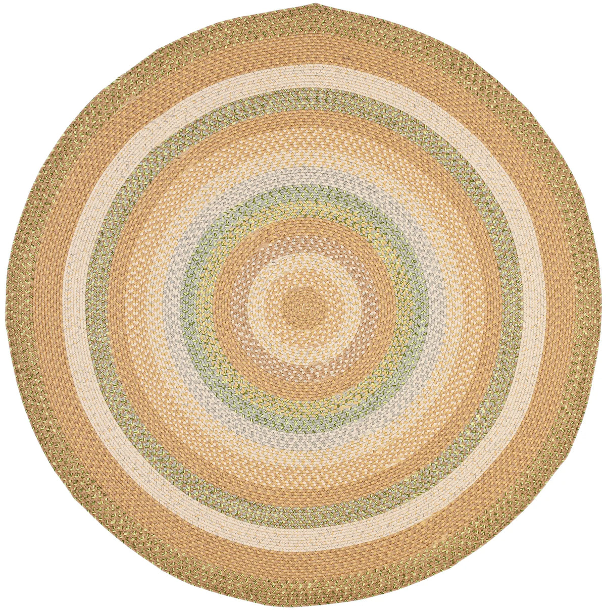 Safavieh Braided 6'-0" x 6'-0" Rug in Tan / Multi