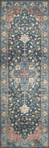 Loloi Skye Sky-08 Denim/Brick Rugs - runner flat