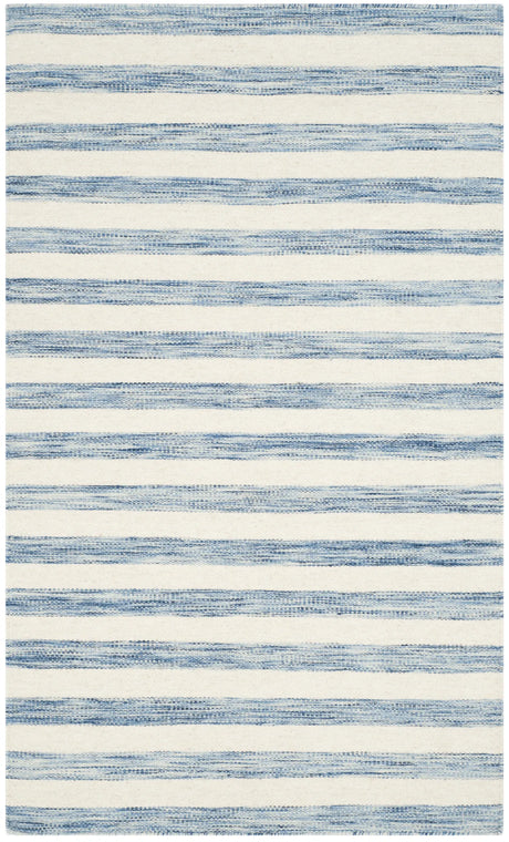 Safavieh Dhurries 3'-0" x 5'-0" Rug in Blue / Ivory