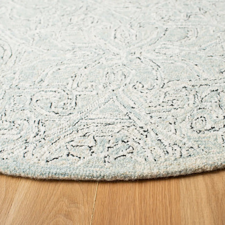 Safavieh Micro-Loop 5'-0" x 5'-0" Rug in Grey / Ivory