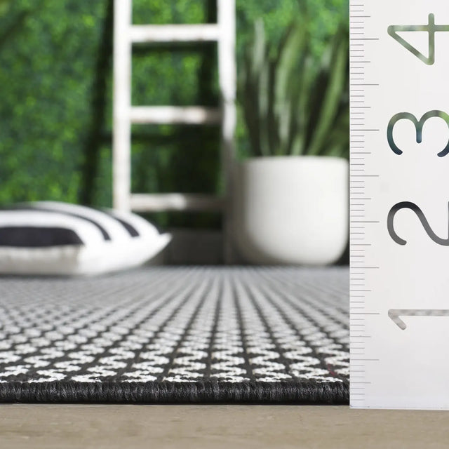 Safavieh Terrace 800 4'-0" x 6'-0" Rug in Black / White