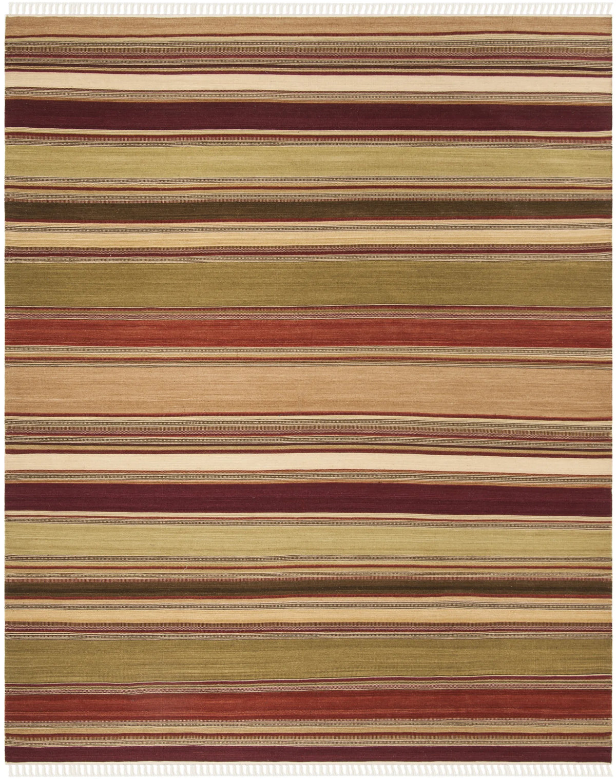 Safavieh Striped Kilim 10'-0" x 14'-0" Rug in Red
