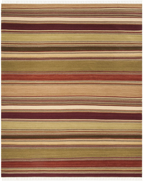 Safavieh Striped Kilim 10'-0" x 14'-0" Rug in Red