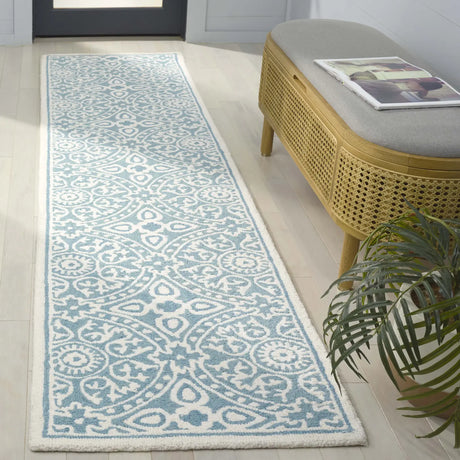 Safavieh Metro 2'-3" x 9'-0" Rug in Teal / Ivory