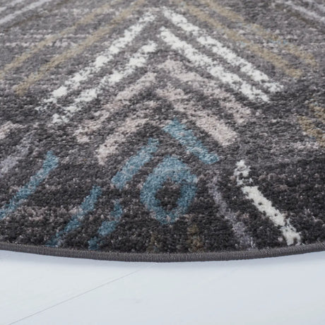 Safavieh Amsterdam 6'-7" x 6'-7" Rug in Dark Grey / Grey