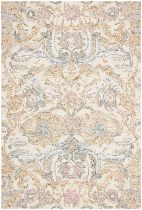 Safavieh Micro-Loop 4'-0" x 6'-0" Rug in Ivory / Blue