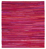 Safavieh Rag Rug 6'-0" x 6'-0" Rug in Red / Multi