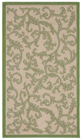 Safavieh Courtyard 2'-0" x 3'-7" Rug in Natural / Olive