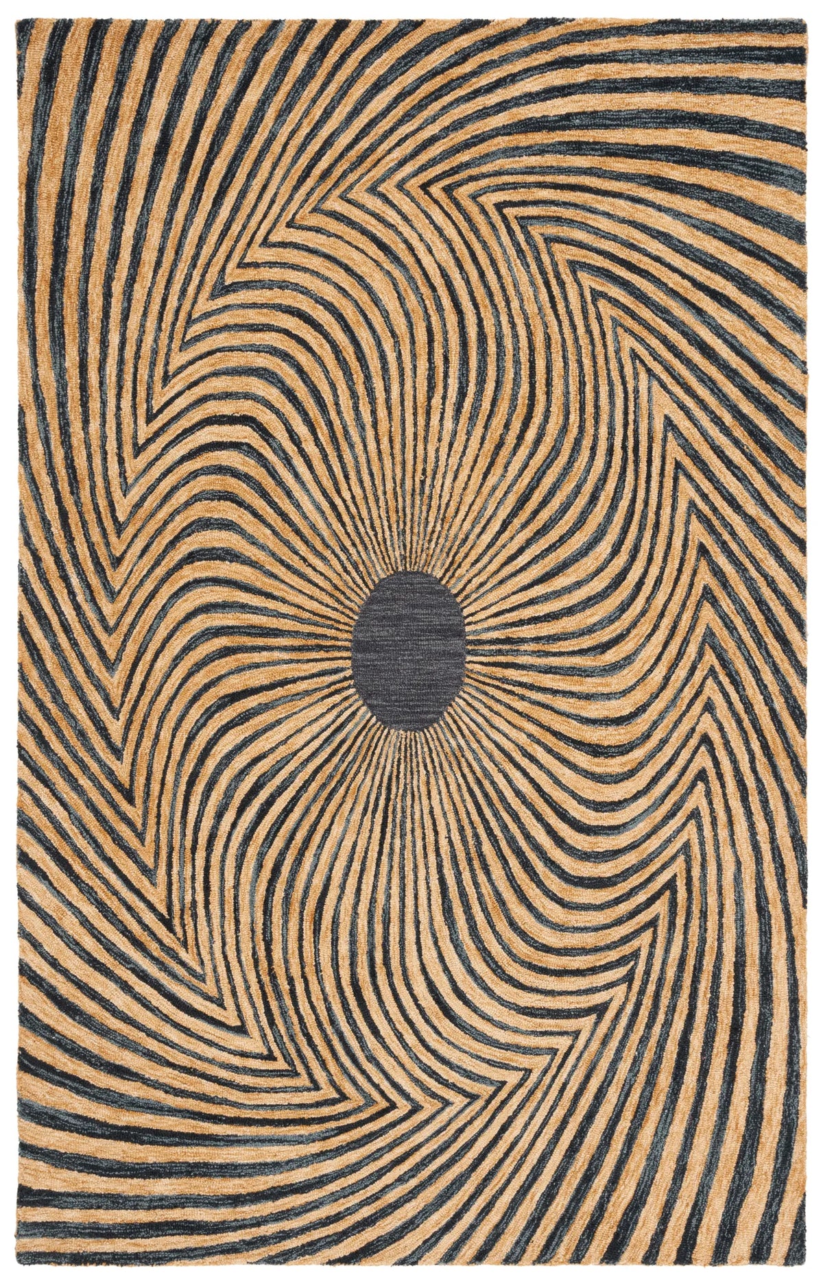 Safavieh Metro 4'-0" x 6'-0" Rug in Black / Gold