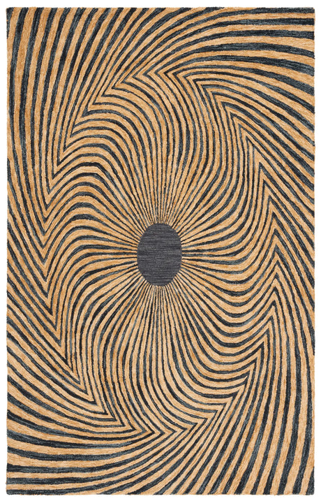 Safavieh Metro 4'-0" x 6'-0" Rug in Black / Gold