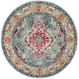 Safavieh Monaco 5'-0" x 5'-0" Rug in Light Blue / Fuchsia