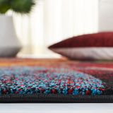 Safavieh Glacier 4'-0" x 6'-0" Rug in Red / Green