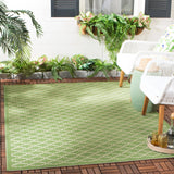 Safavieh Courtyard 4'-0" x 5'-7" Rug in Green / Beige