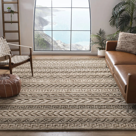 Safavieh Natural Fiber 8'-0" x 10'-0" Rug in Green / Ivory