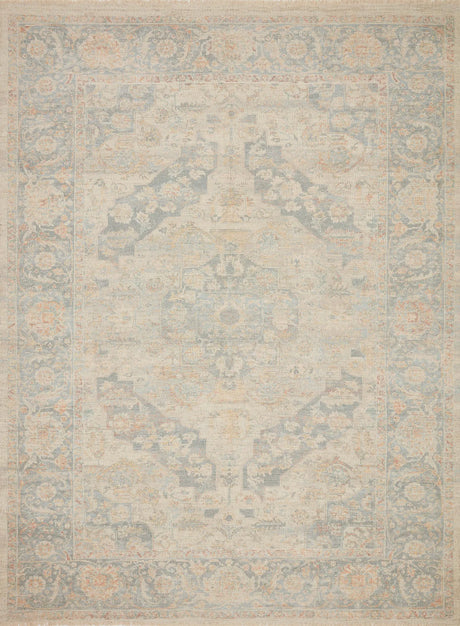 Loloi Priya Pry-08 Bone/Bluestone Rugs - main flat