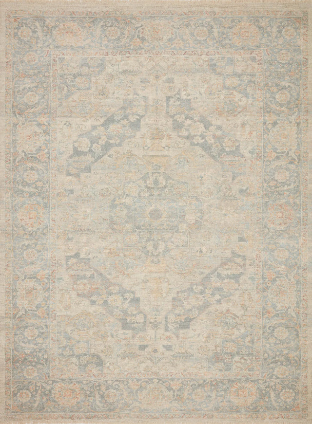 Loloi Priya Pry-08 Bone/Bluestone Rugs - main flat