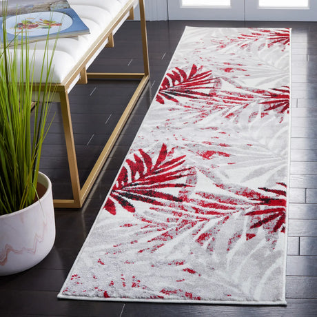 Safavieh Skyler 2'-0" x 8'-0" Rug in Grey / Red