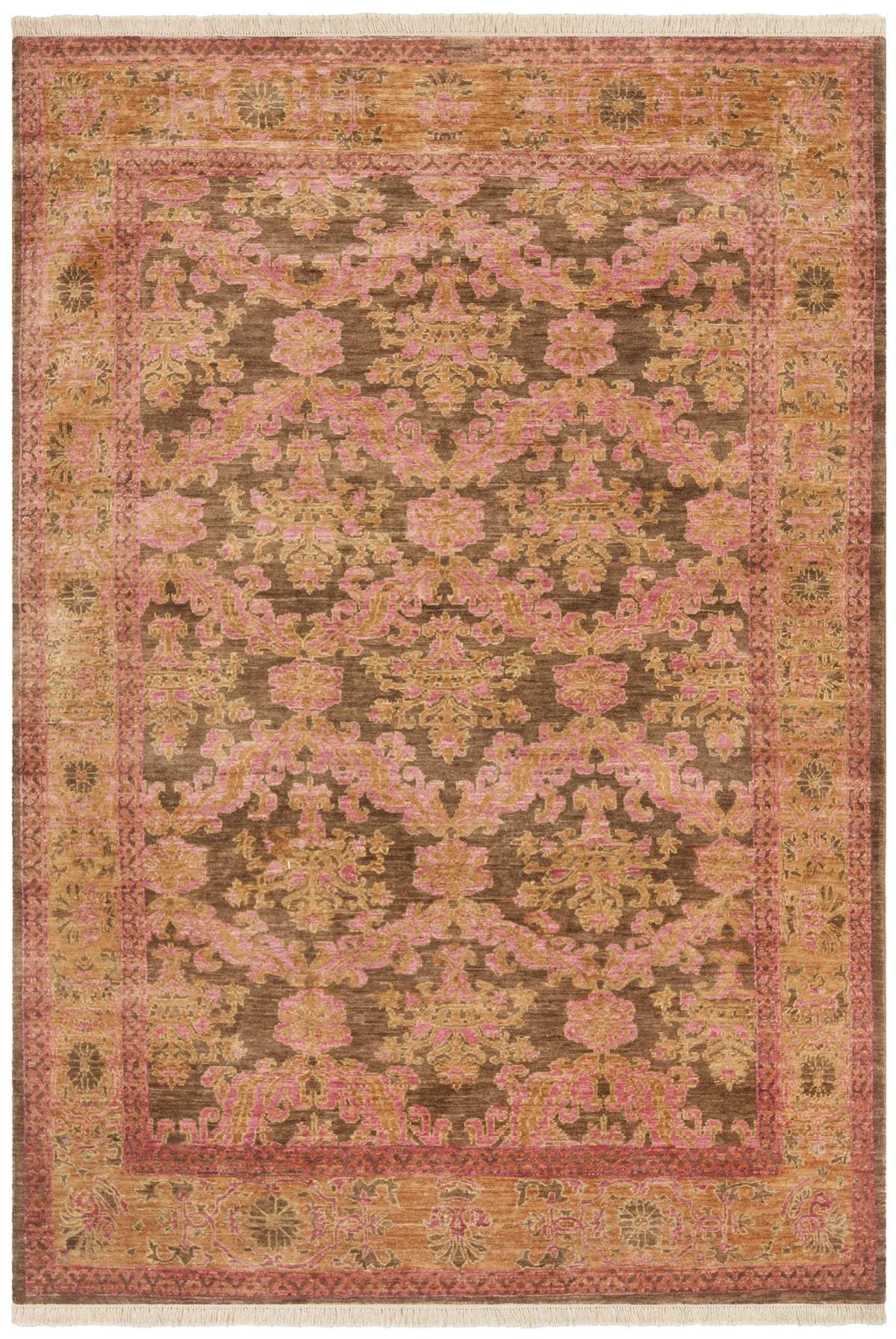 Safavieh Polonaise 4'-0" x 6'-0" Rug in Gold / Bronze