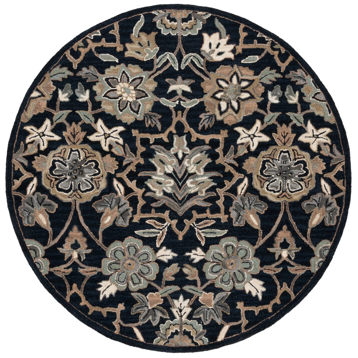 Safavieh Metro 6'-0" x 6'-0" Rug in Black / Beige