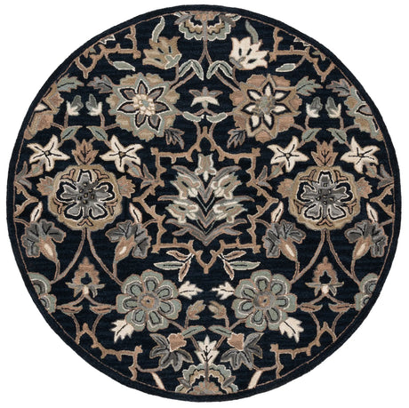 Safavieh Metro 6'-0" x 6'-0" Rug in Black / Beige
