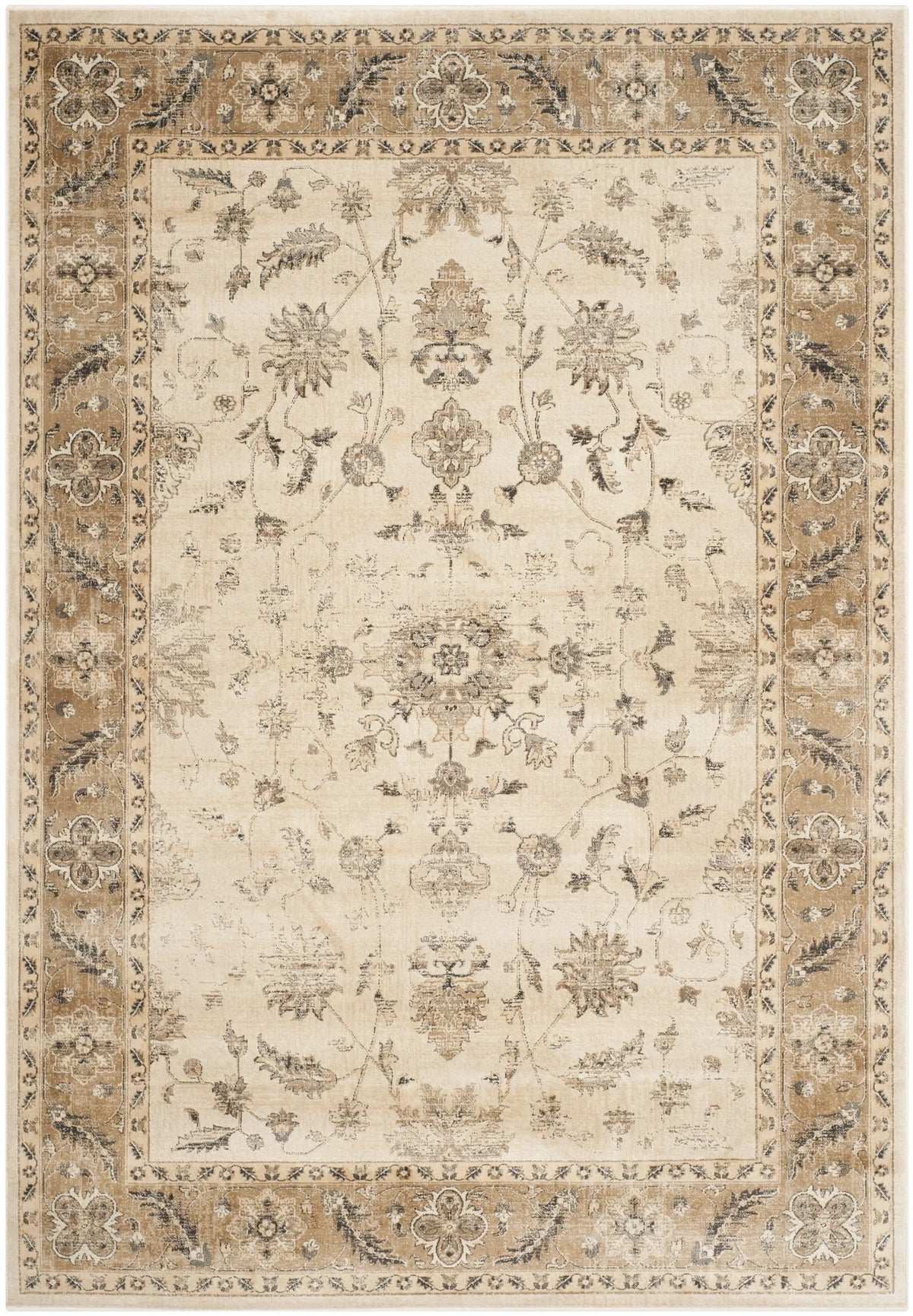 Safavieh Vintage 4'-0" x 5'-7" Rug in Stone / Caramel