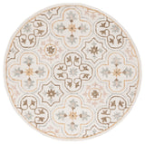 Safavieh Micro-Loop 5'-0" x 5'-0" Rug in Ivory / Grey