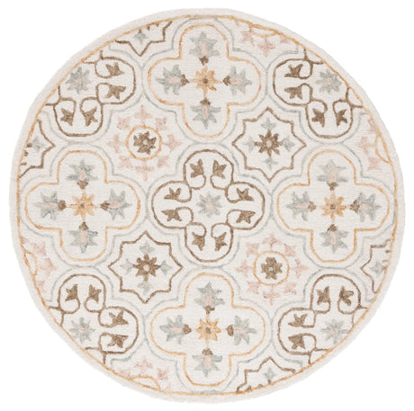 Safavieh Micro-Loop 5'-0" x 5'-0" Rug in Ivory / Grey