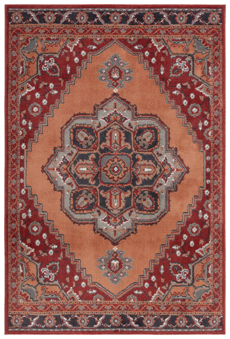 Safavieh Pyramid 4'-5" x 6'-5" Rug in Rust / Ivory Grey