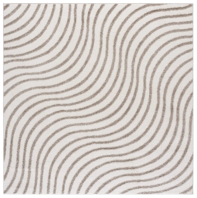 Safavieh Wave 6'-7" x 6'-7" Rug in Ivory / Beige