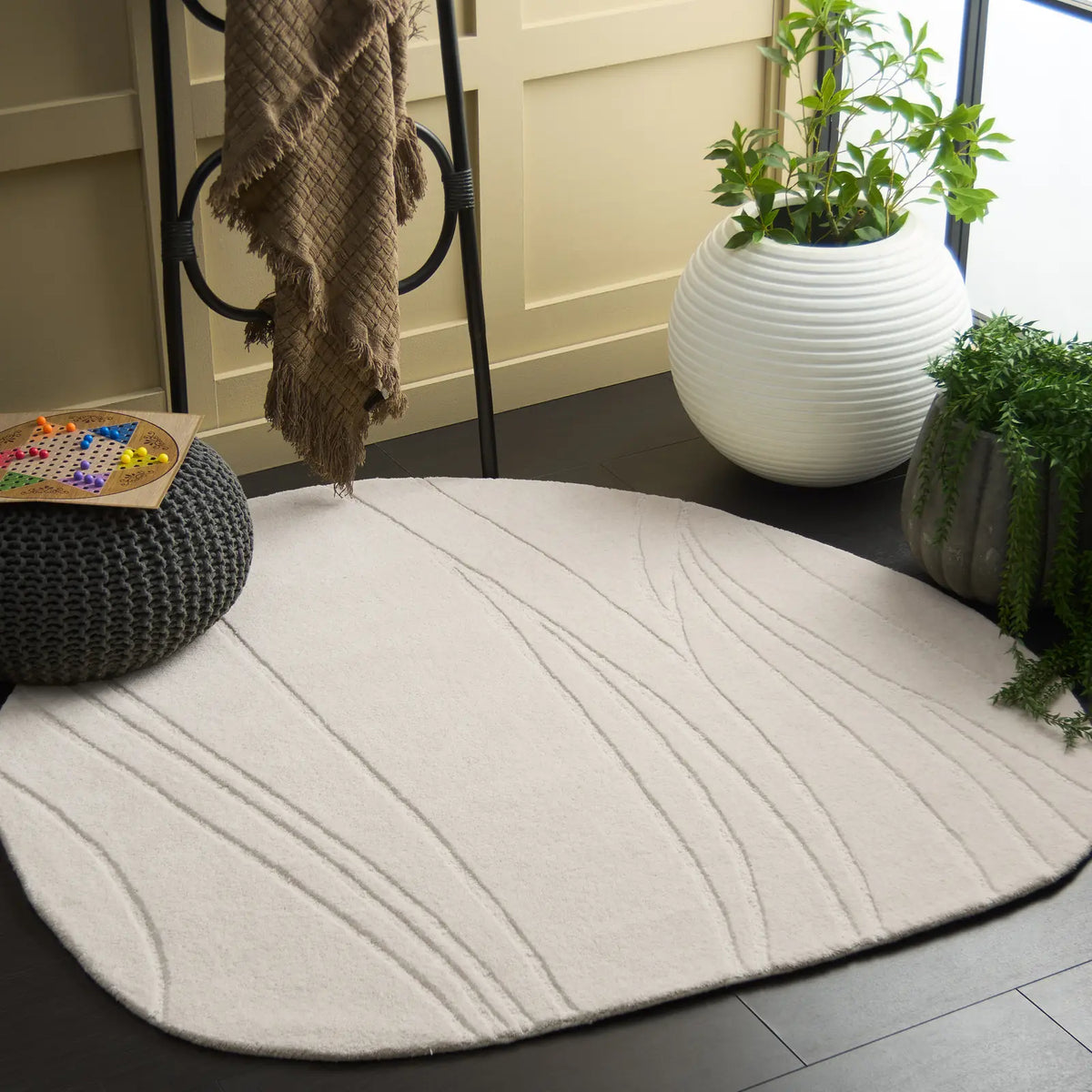 Safavieh Novelty 5'-0" x 5'-0" Rug in Ivory