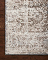 Loloi Theory Thy-06 Mocha/Natural Rugs - corner on wood
