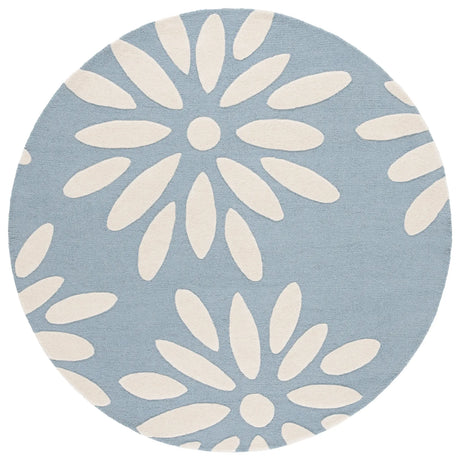 Safavieh Safavieh Kids 6'-0" x 6'-0" Rug in Light Blue / Ivory