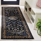 Safavieh Micro-Loop 2'-3" x 11'-0" Rug in Black / Green