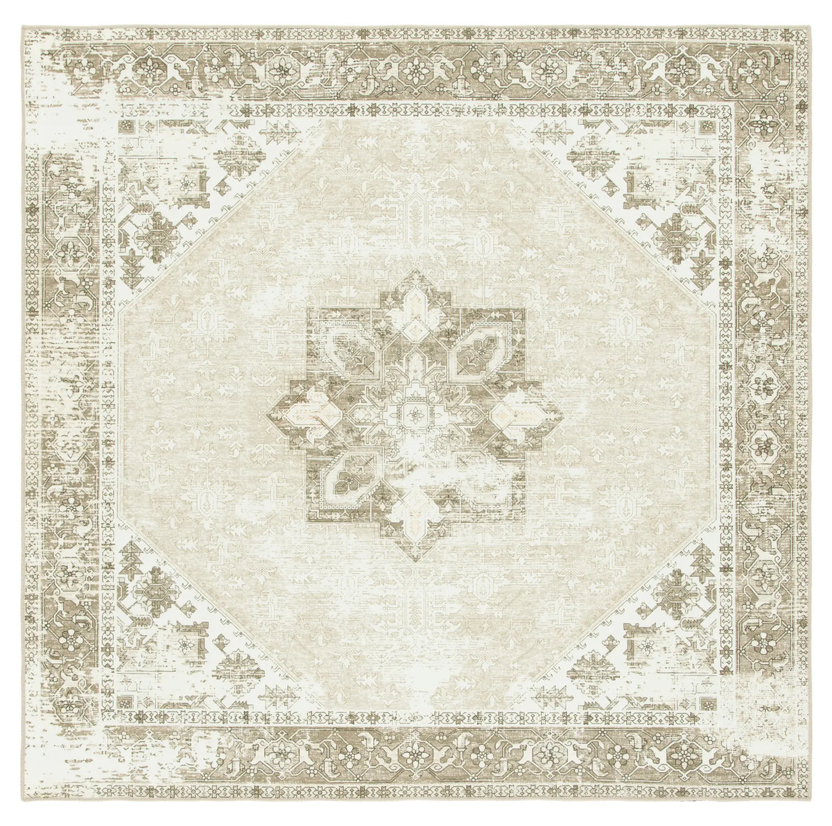 Safavieh Tucson 5'-0" x 5'-0" Rug in Sage / Ivory