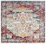 Safavieh Crystal 7'-0" x 7'-0" Rug in Light Blue / Red