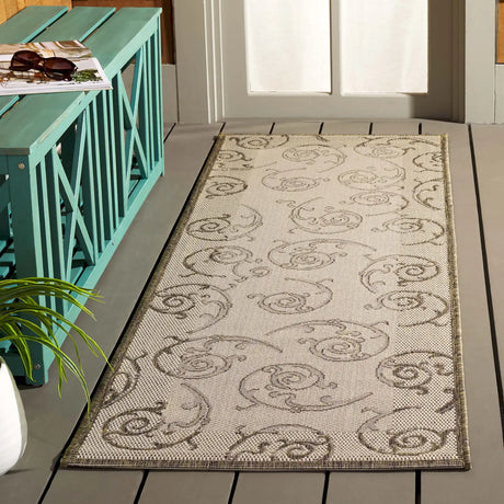 Safavieh Courtyard 2'-3" x 6'-7" Rug in Natural / Brown