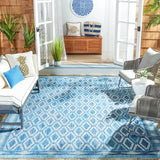 Safavieh Courtyard 10'-0" x 14'-0" Rug in Navy / Aqua