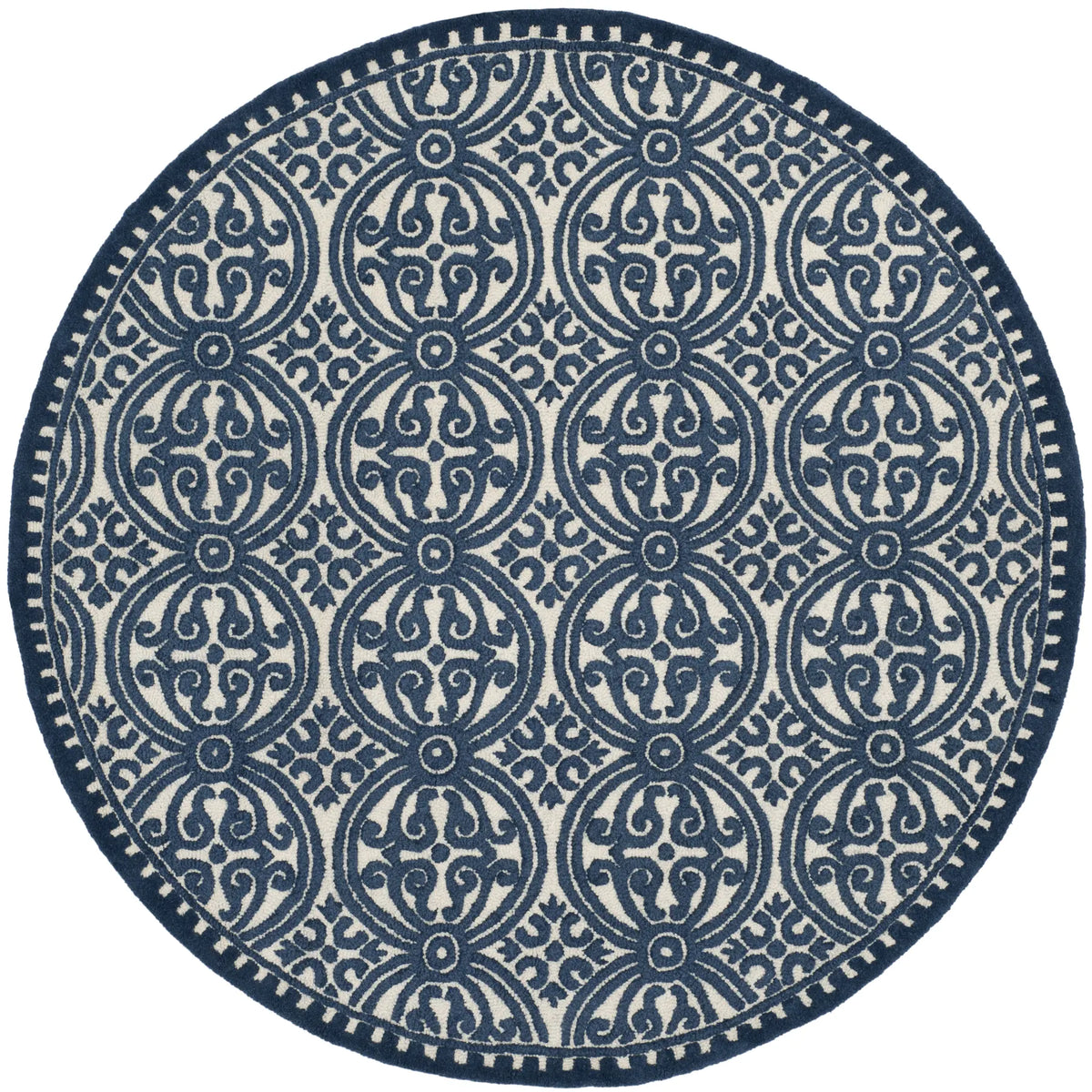 Safavieh Cambridge 6'-0" x 6'-0" Rug in Ivory / Navy
