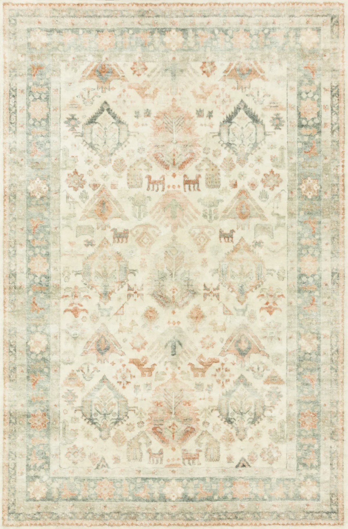 Loloi Rosette Ros-01 Beige/Multi Rugs - main flat