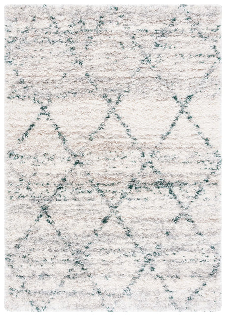 Safavieh Fontana Shag  800 4'-0" x 6'-0" Rug in Green / Ivory