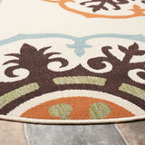 Safavieh Veranda 6'-7" x 6'-7" Rug in Cream / Terracotta