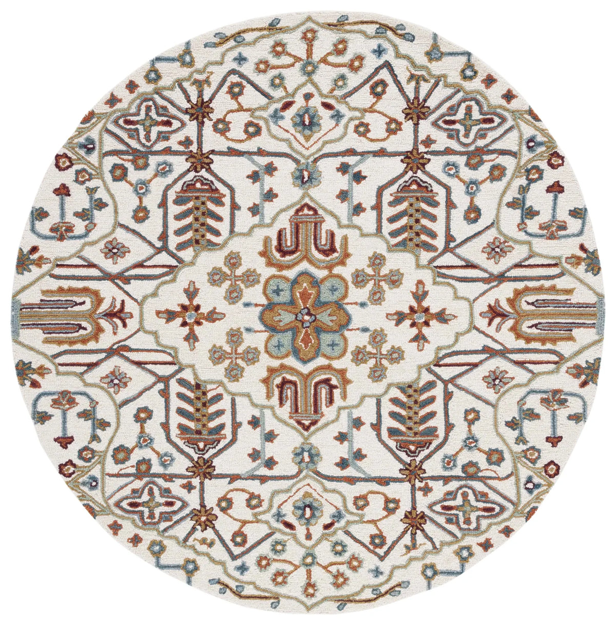Safavieh Heritage 6'-0" x 6'-0" Rug in Ivory / Grey