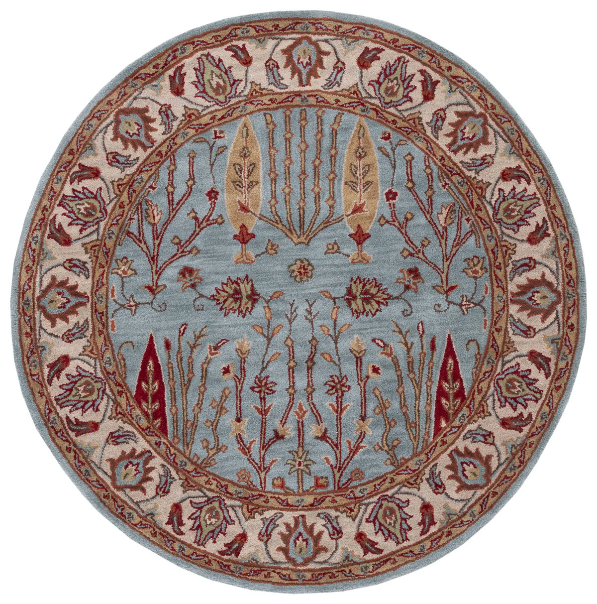 Safavieh Heritage 6'-0" x 6'-0" Rug in Blue / Ivory