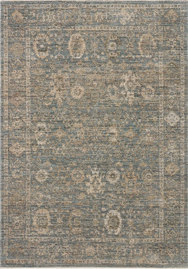 Loloi Priscilla PRL-03 Blue / Sand Rug - main flat