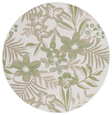 Safavieh Courtyard 6'-7" x 6'-7" Rug in Ivory / Green