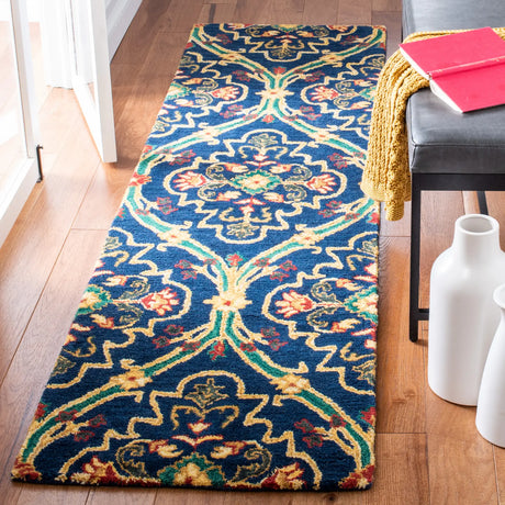 Safavieh Heritage 2'-3" x 8'-0" Rug in Navy / Yellow
