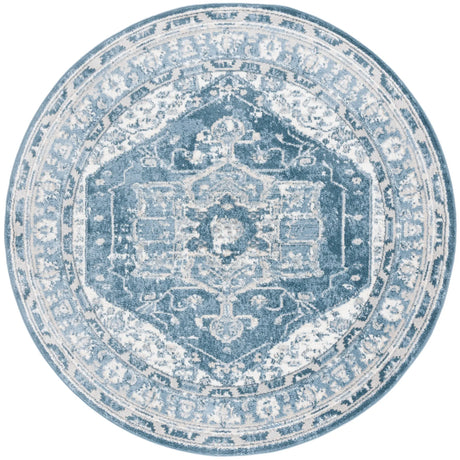 Safavieh Layla 6'-7" x 6'-7" Rug in Ivory Grey / Blue